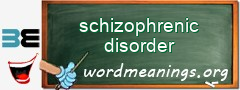 WordMeaning blackboard for schizophrenic disorder